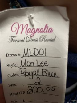 MoriLee Blue Size 2 Floor Length Free Shipping Ball gown on Queenly