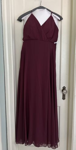 Birdy Grey Purple Size 12 Bridesmaid Burgundy 50 Off Floor Length Straight Dress on Queenly