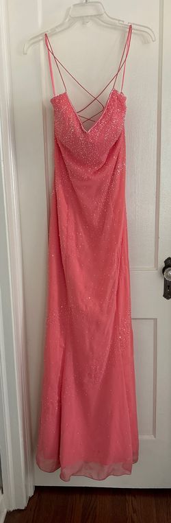 Windsor Pink Size 8 Peach Floor Length Jersey 70 Off Straight Dress on Queenly