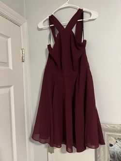 Lulus Red Size 12 Burgundy Sorority A-line Dress on Queenly