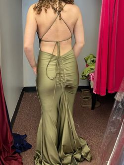 Style 6754H Atria Green Size 4 Prom Free Shipping Olive Mermaid Dress on Queenly