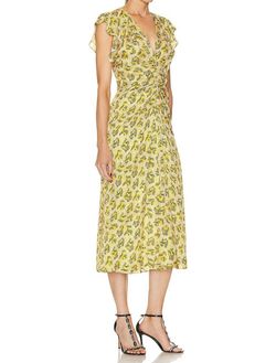 Style 1-3786631996-1502 ISABEL MARANT Yellow Size 40 Print Cocktail Dress on Queenly