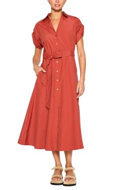 Style 1-388455439-149 Brochu Walker Red Size 12 Belt Plus Size High Neck Mini Cocktail Dress on Queenly