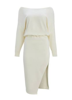 Style 1-3954592848-74 SER.O.YA White Size 4 One Shoulder Side Slit Cocktail Dress on Queenly