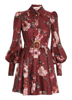 Style 1-4175295716-5 Zimmermann Multicolor Size 0 Floral Burgundy Free Shipping Cocktail Dress on Queenly