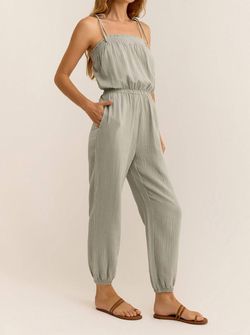 Style 1-483096879-74 Z Supply Green Size 4 Spaghetti Strap Jumpsuit Dress on Queenly