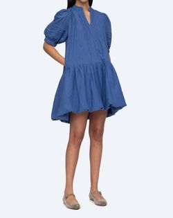 Style 1-518990557-74 SEA Blue Size 4 Tall Height Sorority Rush Free Shipping Sleeves Cocktail Dress on Queenly
