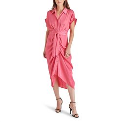 Style 1-550437139-1901 STEVE MADDEN Pink Size 6 Polyester High Neck Cocktail Dress on Queenly