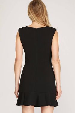 Style 1-73060901-149 SHE + SKY Black Size 12 Sorority Rush Plus Size Padded Casual Cocktail Dress on Queenly