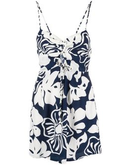Style 1-746604546-149 FAITHFULL THE BRAND Blue Size 12 Free Shipping Print Sweetheart Tall Height Plus Size Cocktail Dress on Queenly