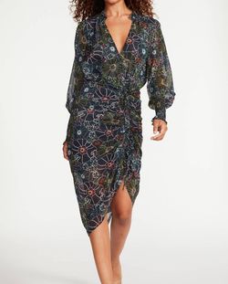 Style 1-810322188-70 STEVE MADDEN Black Size 0 Sleeves Long Sleeve Floral Cocktail Dress on Queenly