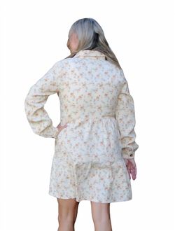 Style 1-919492027-892 Cozy Co. Nude Size 8 Summer Long Sleeve Pockets Floral High Neck Cocktail Dress on Queenly