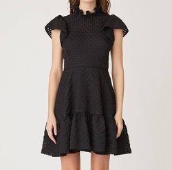 Style 1-1028405061-98 Shoshanna Black Size 10 Free Shipping Polyester Wednesday Mini Cocktail Dress on Queenly