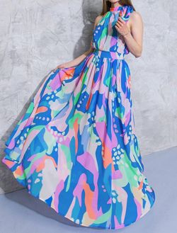 Style 1-108093429-149 FLYING TOMATO Blue Size 12 Free Shipping Floor Length Straight Dress on Queenly