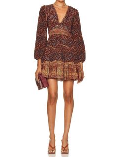 Style 1-113861805-1901 Ulla Johnson Brown Size 6 Pockets Silk Cocktail Dress on Queenly
