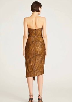 Style 1-1506902742-1901 THEIA Brown Size 6 Jersey Sweetheart Tall Height Cocktail Dress on Queenly