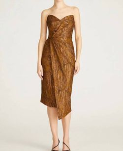 Style 1-1506902742-1901 THEIA Brown Size 6 Sweetheart Jersey Cocktail Dress on Queenly
