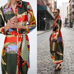Zara Red Size 0 Military Sorority Blazer Belt A-line Dress on Queenly