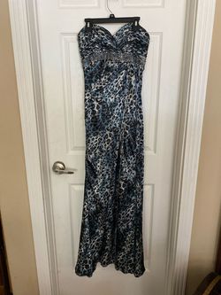 Tiffany Designs Multicolor Size 4 Strapless Straight Dress on Queenly