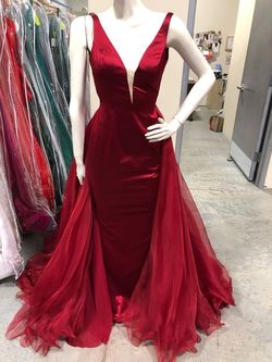 Sherri Hill Red Size 6 Floor Length Jersey 70 Off Tall Height Mermaid Dress on Queenly