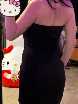 better be Black Size 8 Nightclub Strapless Cocktail Dress on Queenly