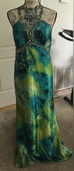 Tony Bowls Multicolor Size 12 Print Floor Length Mermaid Dress on Queenly