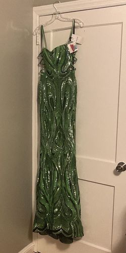 Style 61563 Alyce Paris Green Size 4 Prom 61563 Mermaid Dress on Queenly