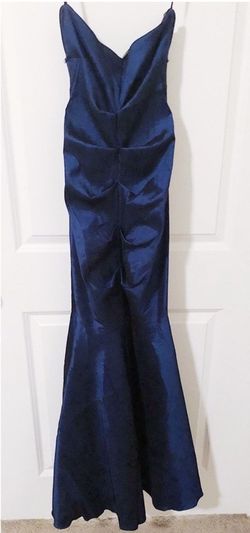 Cache Blue Size 2 50 Off Strapless Military Prom Mermaid Dress on Queenly