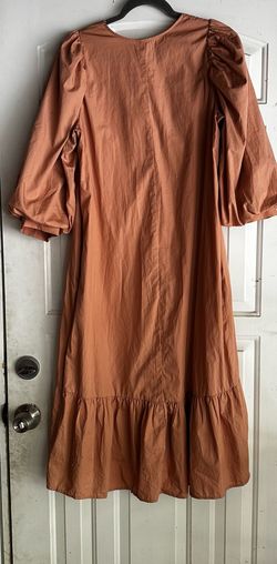 A new life Orange Size 12 Plus Size Jersey Swoop Cocktail Dress on Queenly
