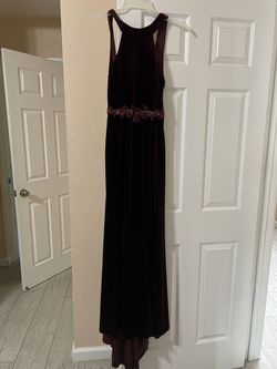 Alyce Paris Red Size 2 High Neck Floor Length Side slit Dress on Queenly