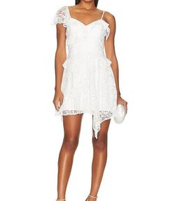 Style 1-1581276820-74 Amanda Uprichard White Size 4 Mini Free Shipping Sleeves Cocktail Dress on Queenly