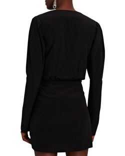 Style 1-1801039932-1498 JONATHAN SIMKHAI Black Size 4 Long Sleeve Polyester Cocktail Dress on Queenly