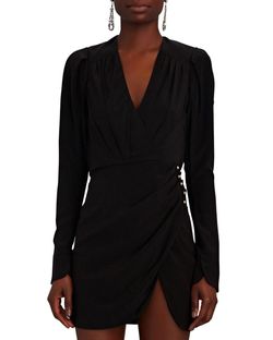 Style 1-1801039932-1498 JONATHAN SIMKHAI Black Size 4 Long Sleeve Polyester Cocktail Dress on Queenly