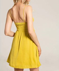 Style 1-1826743277-149 saltwater LUXE Yellow Size 12 Spaghetti Strap Sorority Rush Cocktail Dress on Queenly
