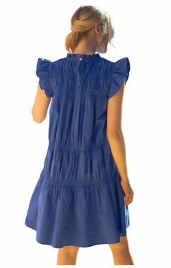 Style 1-1926224420-149 voy Blue Size 12 Sleeves Casual Mini Cocktail Dress on Queenly