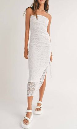 Style 1-1973623663-149 SAGE THE LABEL White Size 12 Spandex Jersey Tall Height Cocktail Dress on Queenly