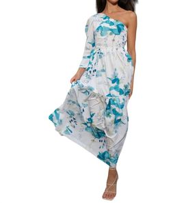 Style 1-2119894141-892 PETRA White Size 8 Tall Height Polyester Floral Straight Dress on Queenly