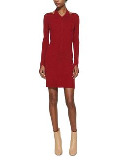 Style 1-2281241-74 JONATHAN SIMKHAI Red Size 4 Tall Height Jersey Mini Cocktail Dress on Queenly