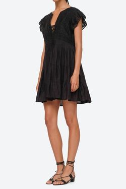 Style 1-2325477043-149 SEA Black Size 12 Sorority Rush Mini Embroidery Cocktail Dress on Queenly