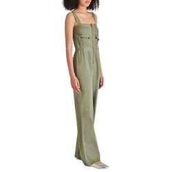 Style 1-2326175163-149 STEVE MADDEN Green Size 12 Olive Floor Length Spandex Jumpsuit Dress on Queenly