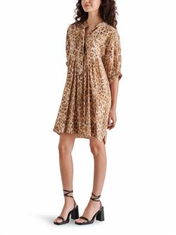 Style 1-2462685395-74 STEVE MADDEN Brown Size 4 Free Shipping Mini Tall Height Pockets Cocktail Dress on Queenly