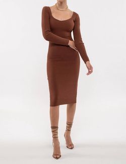 Style 1-2516635895-149 Reign the Label Brown Size 12 Long Sleeve Polyester Sleeves Cocktail Dress on Queenly
