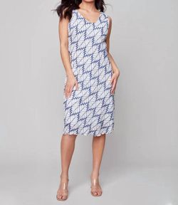 Style 1-2635403678-149 CHARLIE B Blue Size 12 Spandex Print Cocktail Dress on Queenly