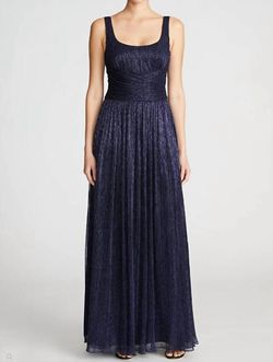 Style 1-2652082372-425 Halston Blue Size 8 Navy Tall Height Straight Dress on Queenly