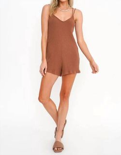 Style 1-2704078086-74 PROJECT SOCIAL T Brown Size 4 Spandex 1-2704078086-74 Spaghetti Strap Jumpsuit Dress on Queenly