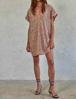 Style 1-2716857606-74 By Together Pink Size 4 1-2716857606-74 Rose Gold Polyester Cocktail Dress on Queenly