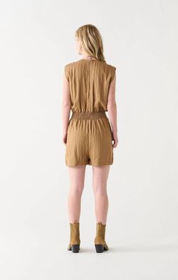 Style 1-2801385067-74 Dex Brown Size 4 Tall Height Jumpsuit Dress on Queenly