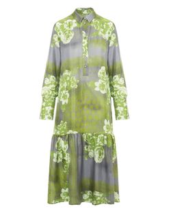 Style 1-2859219705-892 Beatrice . Green Size 8 Long Sleeve Print Sleeves Straight Dress on Queenly