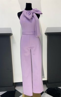 Jovani Purple Size 0 Medium Height High Neck Jumpsuit Dress on Queenly