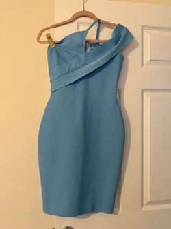 Bella Barnett Blue Size 6 Mini Prom Cocktail Dress on Queenly